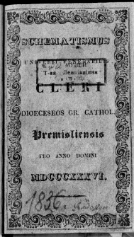 Schematismus Universi Venerabilis Cleri Dioeceseos Gr. Cathol. Premisliensis 1836