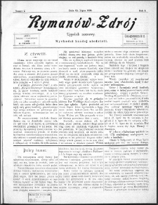 Ryman&oacute;w Zdr&oacute;j : tygodnik sezonowy, 1899, nr 7