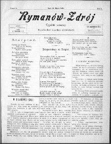 Ryman&oacute;w Zdr&oacute;j : tygodnik sezonowy, 1899, nr 8