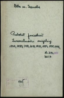 Protok&oacute;ł posiedzeń Zwierzchności miejskiej (1879-1886)
