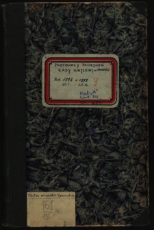 Protokoły posiedzeń Rady Miejskiej w Sanoku 20.1.1898-20.12.1899