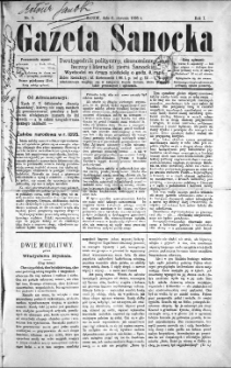 Gazeta Sanocka, 1895, nr 1