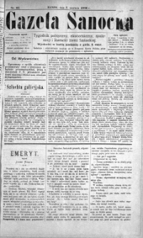 Gazeta Sanocka, 1896, nr 62