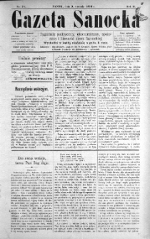 Gazeta Sanocka, 1896, nr 71