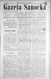 Gazeta Sanocka, 1896, nr 74