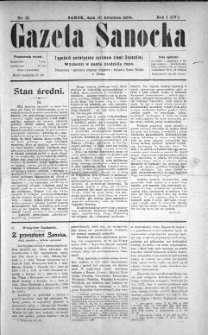 Gazeta Sanocka, 1904, nr 15