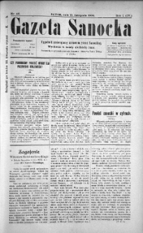 Gazeta Sanocka, 1904, nr 46