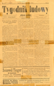 Tygodnik Ludowy : polityczno-społeczny, 1911, nr 11