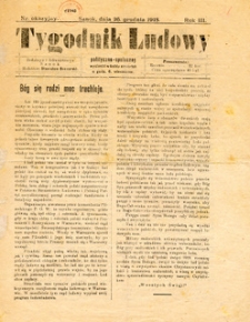 Tygodnik Ludowy : polityczno-społeczny, 1918, nr okazyjny