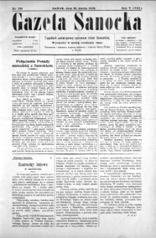 Gazeta Sanocka, 1908, nr 218