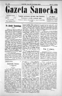 Gazeta Sanocka, 1908, nr 223