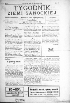 Tygodnik Ziemi Sanockiej, 1914, nr 5
