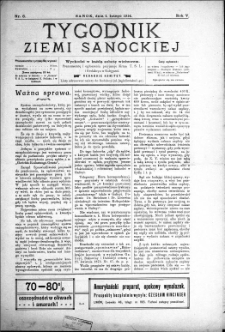 Tygodnik Ziemi Sanockiej, 1914, nr 6
