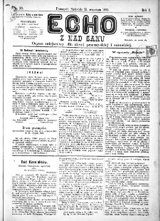 Echo z nad Sanu, 1885, nr 20