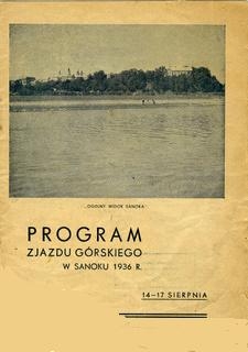 Program Zjazdu G&oacute;rskiego w Sanoku w 1936 r., 14-17 sierpnia