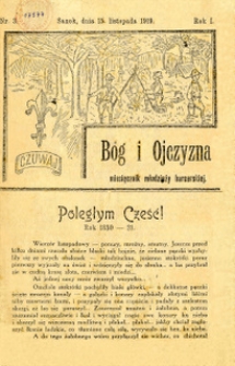 B&oacute;g i Ojczyzna, 1919, nr 3