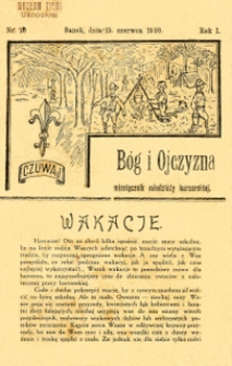 B&oacute;g i Ojczyzna, 1920, nr 10