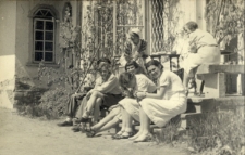 130. Mama, Marusia, Adam, Staś, Krystyna, Wanda, Lala. Zarszyn, VI 1942