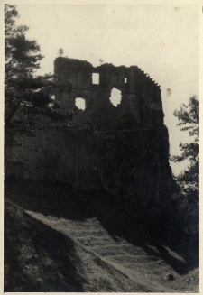 132. Ruiny zamku w Odrzykoniu k/Krosna. 1944