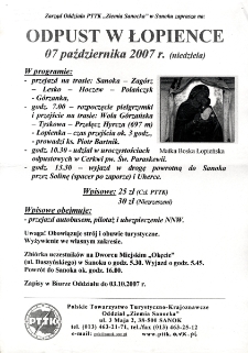 Odpust w Łopience : 07 października 2007 r. (niedziela)