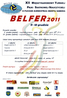 XII Międzynarodowy Turniej Piłki Siatkowej Nauczycieli o Puchar Burmistrza Miasta Sanoka "Belfer 2011"