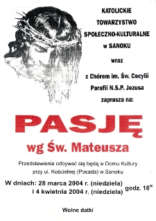 [Pasja wg Św. Mateusza]