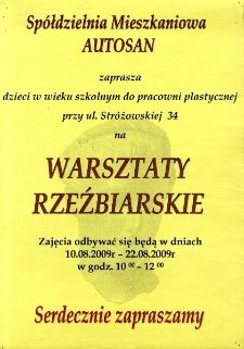 Warsztaty rzeźbiarskie