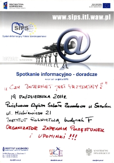 Spotkanie informacyjno-doradcze w ramach projektu SIPS pt. "Czy intenet jest przydatny?"