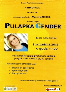 Pułapka Gender : autorskie spotkanie z Marzeną Nykiel