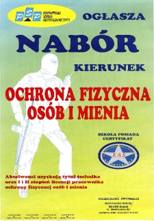 [Podkarpacka Szkoła Przedsiębiorczości ogłasza nab&oacute;r na kierunek "Ochrona fizyczna os&oacute;b i mienia"]