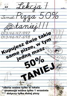 [Plakat promocyjny Pizzerni "Ankara" w Sanoku]