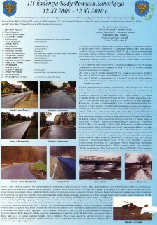 III kadencja Rady Powiatu Sanockiego : 12.XI.2006 - 12.XI.2010 r.