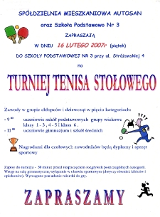 Turniej Tenisa Stołowego