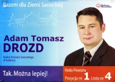 [Plakat wyborczy Adama Drozda]