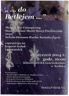"...do Betlejem" : koncert kolęd i pastorałek