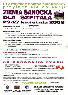 Ziemia Sanocka dla Szpitala : 23-27 kwietnia 2008