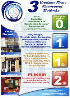 3 Urodziny Firmy Finansowej "Złot&oacute;wka"