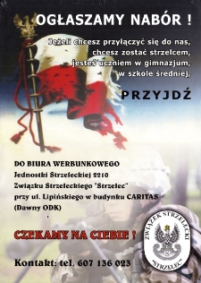 [Plakat] : [Incipit:] Ogłaszamy nab&oacute;r! Jeżeli chcesz przyłączyć się do nas [...]