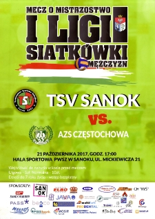 Mecz o Mistrzostwo I Ligi Siatk&oacute;wki Mężczyzn : TSV Sanok vs. AZS Częstochowa