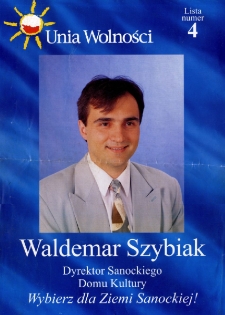 [Plakat wyborczy Waldemara Szybiaka]