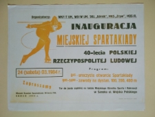 Inauguracja Miejskiej Spartakiady 40-lecia Polskiej Rzeczypospolitej Ludowej