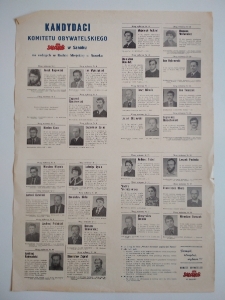 Kandydaci Komitetu Obywatelskiego "Solidarność" w Sanoku na radnych w Radzie Miejskiej w Sanoku