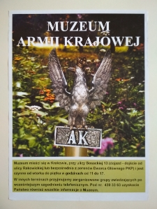 [Plakat promujący Muzeum Armii Krajowej w Krakowie]