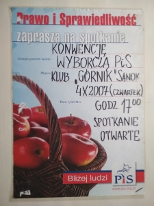 Prawo i Sprawiedliwość zaprasza na spotkanie konwencję wyborczą PiS