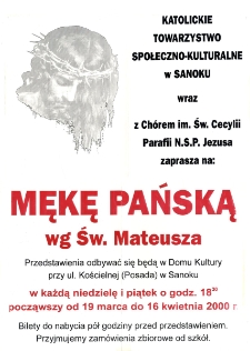[Męka Pańska wg Św. Mateusza]