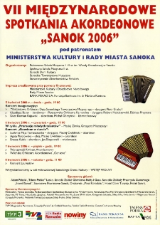VII Międzynarodowe Spotkania Akordeonowe "Sanok 2006"