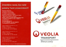 [Plakat informujący o powstaniu sp&oacute;łki Veolia Transport Bieszczady Sp. z.o.o.]