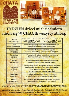 [Plakat promocyjny Chaty Starych Znajomych]