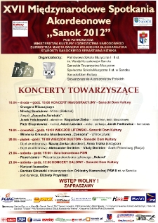 XVII Międzynarodowe Spotkania Akordeonowe "Sanok 2012"