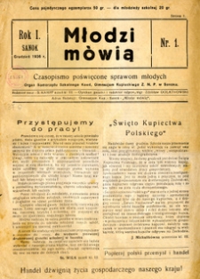 Młodzi M&oacute;wią, 1936, nr 1